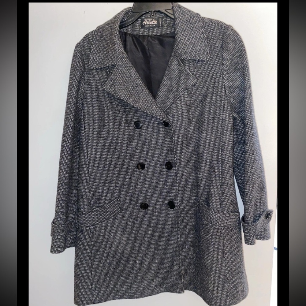 1970’sVINTAGE Arlette Wool
Tweed Coat Made In
USA,French yéyé
style,Retro,Trendy